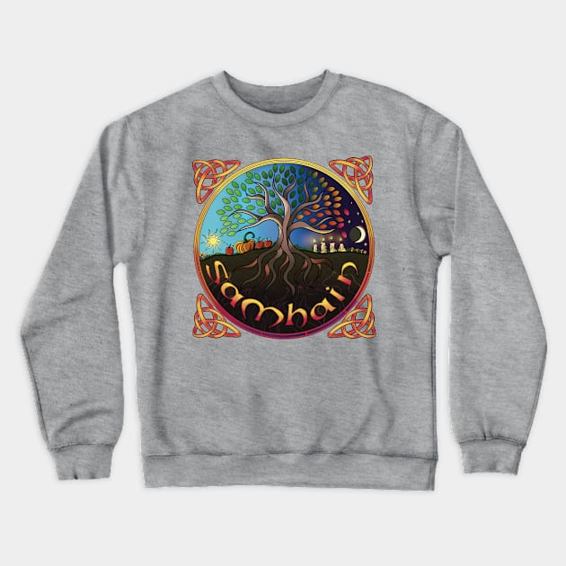 Samhain: the end of harvest and beginning of Winter Crewneck Sweatshirt by ElderIslesPress